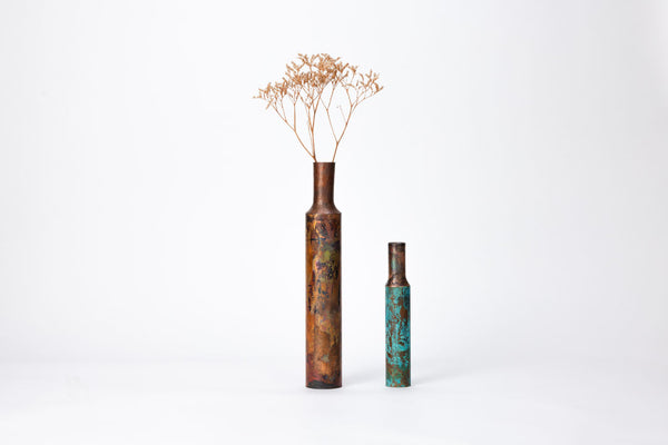 Copper Vase: Nuka-yaki Finish